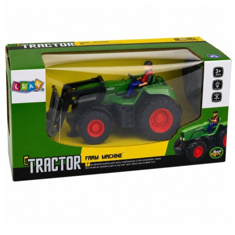 LEAN Toys Traktor Rolniczy Ze Spychaczem i Rolnikiem Zdalnie Sterowany RC 1:24