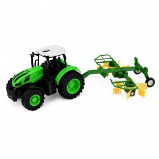 LEAN Toys Traktor Rolniczy ze Zgrabiarką Zdalnie Sterowany RC Światła 1:24