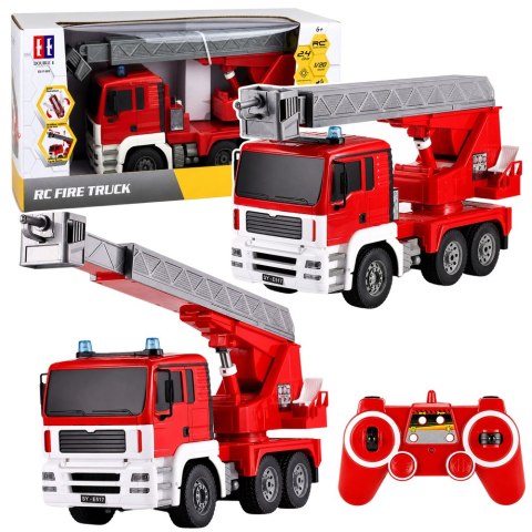 LEAN Toys Wóz Strażacki z Obrotowym Wysięgnikiem 660° Zdalnie Sterowany RC 1:20