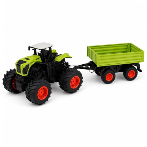 LEAN Toys Wysoki Traktor Rolniczy Z Przyczepą Wywrotką Zdalnie Sterowany RC 1:16