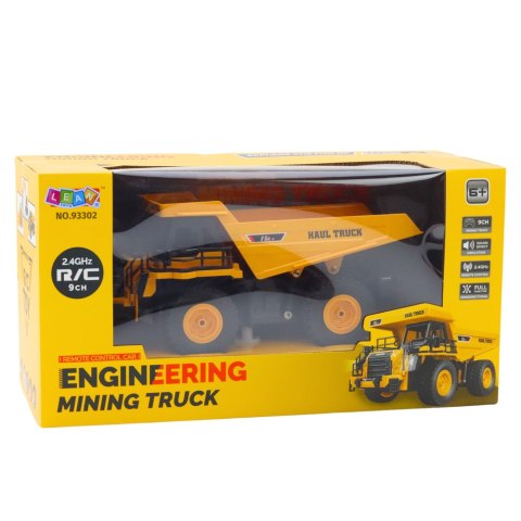 LEAN Toys Wywrotka Górnicza Zdalnie Sterowana RC 2.4G 9CH Żółta