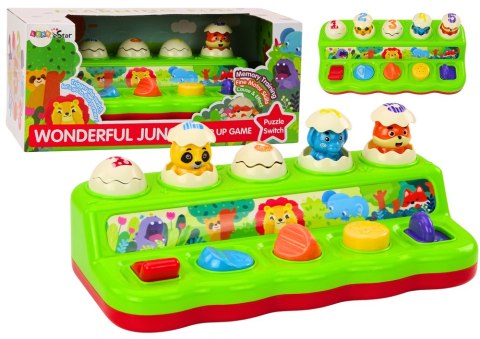 LEAN Toys Zabawka Pop Up Wyskakujące Zwierzątka Panel Edukacyjny Dla Dzieci Dżwięki