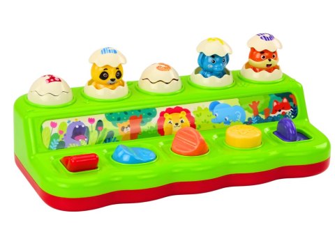 LEAN Toys Zabawka Pop Up Wyskakujące Zwierzątka Panel Edukacyjny Dla Dzieci Dżwięki