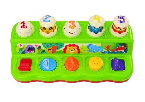 LEAN Toys Zabawka Pop Up Wyskakujące Zwierzątka Panel Edukacyjny Dla Dzieci Dżwięki