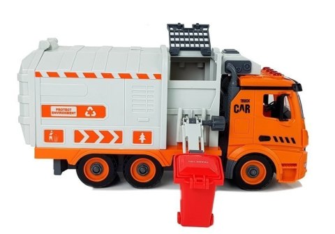 LEAN Toys Zestaw DIY Śmieciarka Sorter Segregowanie Odpadów Gra Śrubokręt Dźwięk Efekty Świetlne