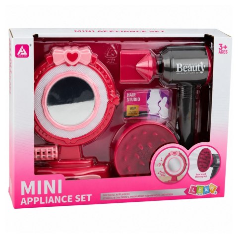 LEAN Toys Zestaw Do Stylizacji Włosów Suszarka Lusterko Światła Dźwięki Akcesoria