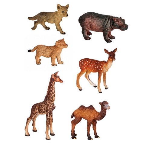 LEAN Toys Zestaw Figurek Dzikie Zwierzęta Lis Żyrafa Hipopotam Sarna Park Plansza 3D