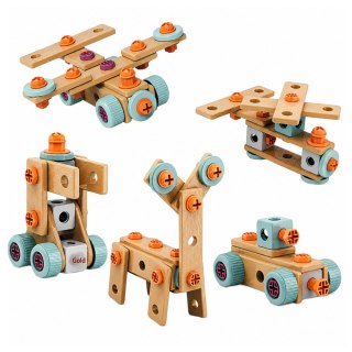 LEAN Toys Zestaw Konstrukcyjny Do Skręcania Z Wkrętarką Klocki w Walizce 190 el.