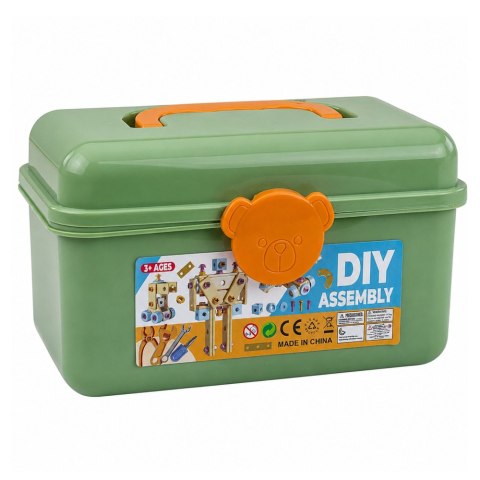 LEAN Toys Zestaw Konstrukcyjny Do Skręcania Z Wkrętarką Klocki w Walizce 190 el.