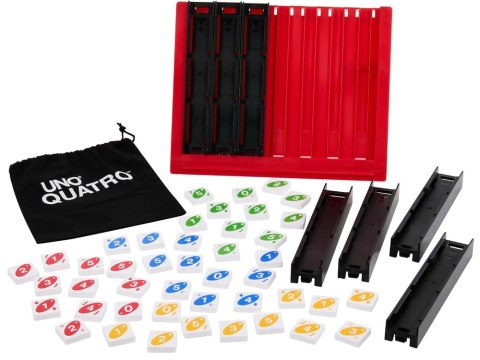 Mattel Mattel Gra Uno Quatro - strategiczna, rodzinna z kolorowymi płytkami GR0914