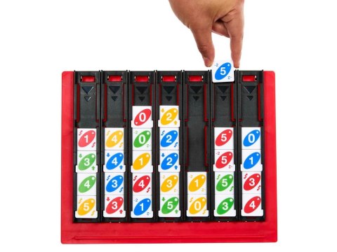 Mattel Mattel Gra Uno Quatro - strategiczna, rodzinna z kolorowymi płytkami GR0914