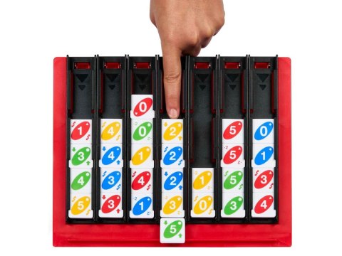 Mattel Mattel Gra Uno Quatro - strategiczna, rodzinna z kolorowymi płytkami GR0914