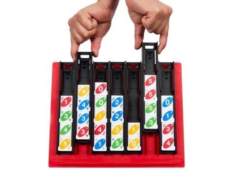 Mattel Mattel Gra Uno Quatro - strategiczna, rodzinna z kolorowymi płytkami GR0914