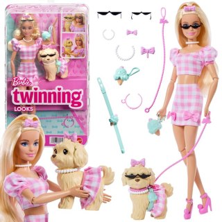 Mattel Mattel Lalka Barbie Twining Looks - na spacerze z pieskiem ZA6701