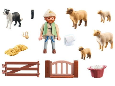 Mattel Playmobil Klocki 22-ele Country Gospodarstwo pasterz + zwierzątka ZA6715