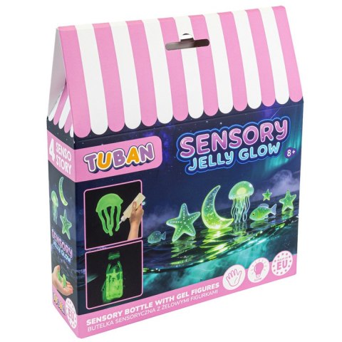 TUBAN Tuban Sensory Jelly Glow - butelka sensoryczna z żelowymi figurkami ZA6699
