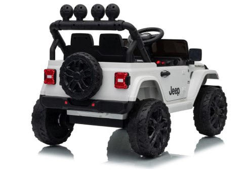 LEAN CARS Pojazd Na Akumulator Jeep Rubicon DK-JWR558 24V Biały