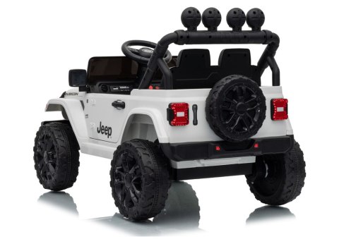 LEAN CARS Pojazd Na Akumulator Jeep Rubicon DK-JWR558 24V Biały