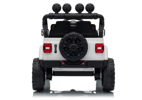 LEAN CARS Pojazd Na Akumulator Jeep Rubicon DK-JWR558 24V Biały