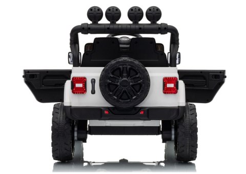 LEAN CARS Pojazd Na Akumulator Jeep Rubicon DK-JWR558 24V Biały