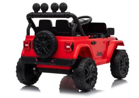 LEAN CARS Pojazd Na Akumulator Jeep Rubicon DK-JWR558 24V Czerwony