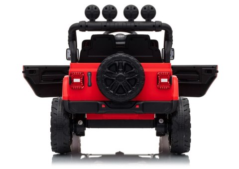 LEAN CARS Pojazd Na Akumulator Jeep Rubicon DK-JWR558 24V Czerwony