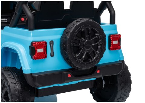 LEAN CARS Pojazd Na Akumulator Jeep Rubicon DK-JWR558 24V Jasno-Niebieski