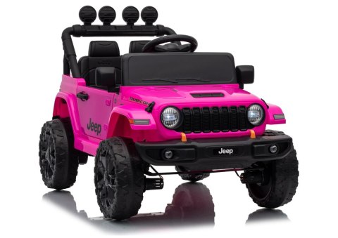 LEAN CARS Pojazd Na Akumulator Jeep Rubicon DK-JWR558 24V Różowy