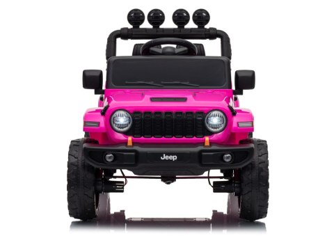 LEAN CARS Pojazd Na Akumulator Jeep Rubicon DK-JWR558 24V Różowy