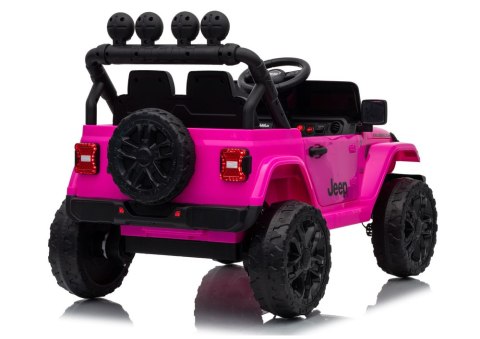 LEAN CARS Pojazd Na Akumulator Jeep Rubicon DK-JWR558 24V Różowy