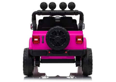 LEAN CARS Pojazd Na Akumulator Jeep Rubicon DK-JWR558 24V Różowy