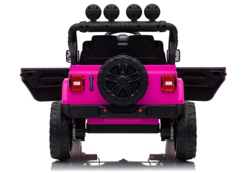 LEAN CARS Pojazd Na Akumulator Jeep Rubicon DK-JWR558 24V Różowy