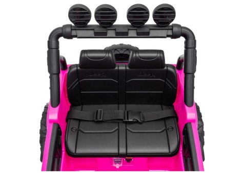 LEAN CARS Pojazd Na Akumulator Jeep Rubicon DK-JWR558 24V Różowy