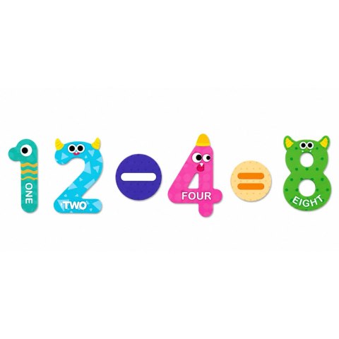 LEAN TOYS Puzzle Magnetyczne Działania i Liczby Działania Magnesy Edukacyjne 26 el.