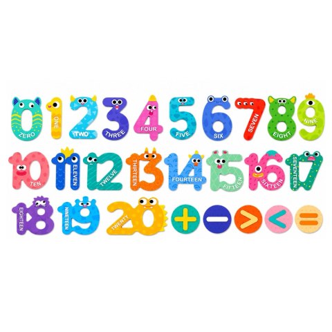 LEAN TOYS Puzzle Magnetyczne Działania i Liczby Działania Magnesy Edukacyjne 26 el.