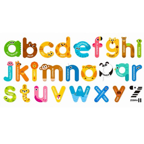 LEAN TOYS Puzzle Magnetyczne Literki Edukacyjne Magnesy Na Lodówkę Tablice 26 el.