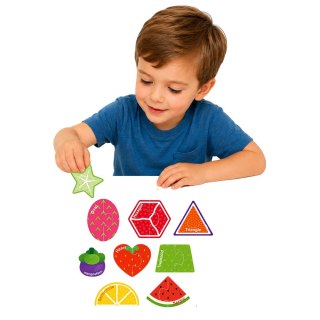 LEAN TOYS Puzzle Magnetyczne Nauka Owoców Magnesy Na Tablice Lodówkę 30 el.