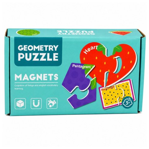 LEAN TOYS Puzzle Magnetyczne Nauka Owoców Magnesy Na Tablice Lodówkę 30 el.