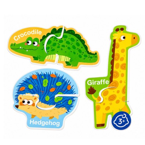 LEAN TOYS Puzzle Magnetyczne Nauka Zwierząt Magnesy Na Tablice Lodówkę 30 el.