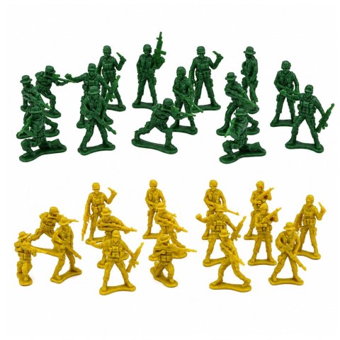 LEAN TOYS Zestaw Wojskowy Militarny Żołnierzyki Helikopter Pojazdy Baza 58 el.
