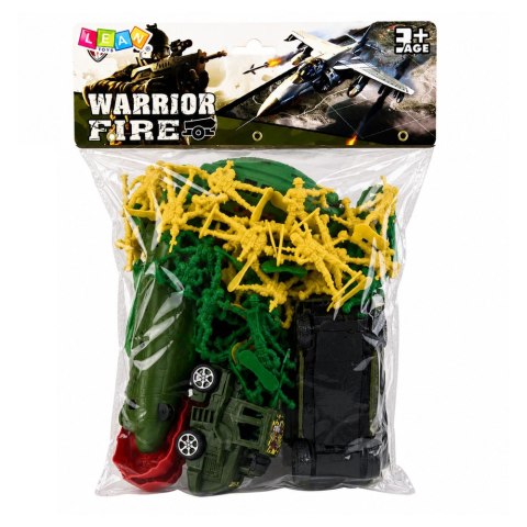 LEAN TOYS Zestaw Wojskowy Militarny Żołnierzyki Helikopter Pojazdy Baza 58 el.