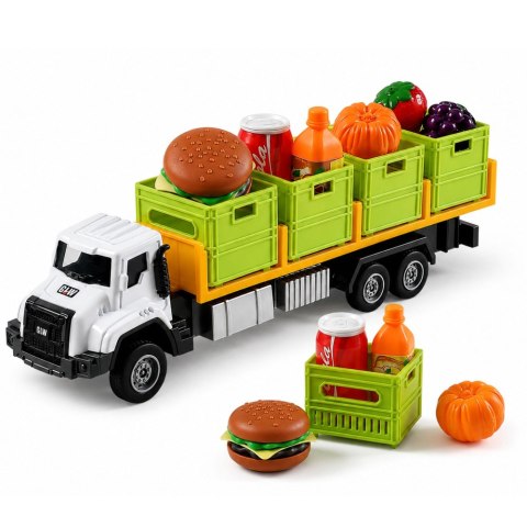 LEAN Toys Ciężarówka Transportowa Z Produktami Spożywczymi Zielona 1:55