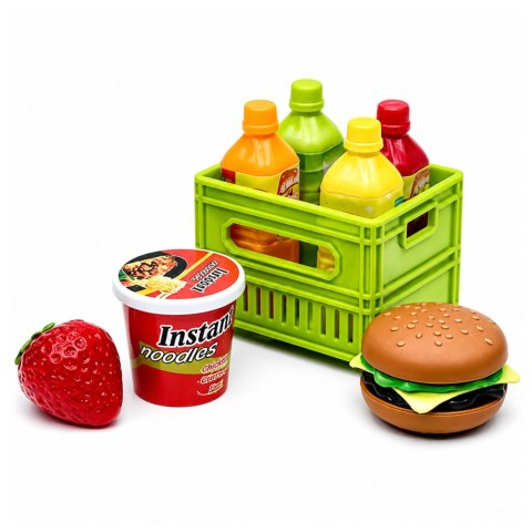 LEAN Toys Ciężarówka Transportowa Z Produktami Spożywczymi Zielona 1:55