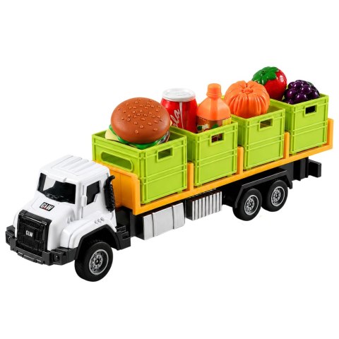 LEAN Toys Ciężarówka Transportowa Z Produktami Spożywczymi Zielona 1:55