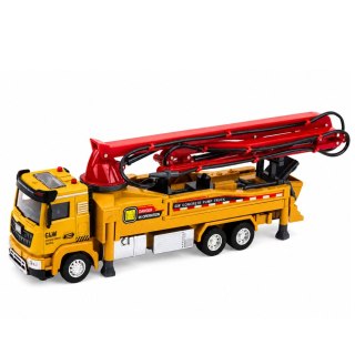 LEAN Toys Ciężarówka z Pompą Do Betonu Napęd Światła Dźwięki Woda 1:40
