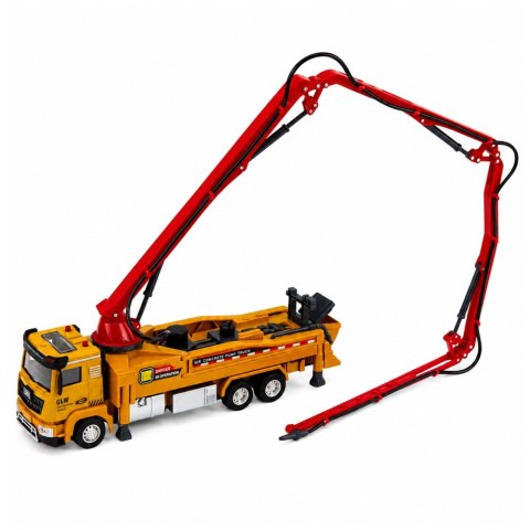 LEAN Toys Ciężarówka z Pompą Do Betonu Napęd Światła Dźwięki Woda 1:40