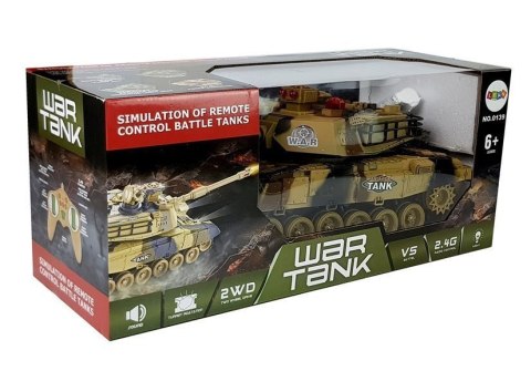 LEAN Toys Duży Czołg Zdalnie Sterowany R/C 2.4 Ghz Światła Odgłosy Strzelania Żółty