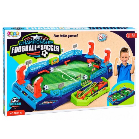 LEAN Toys Gra Zręcznościowa Piłka Nożna Hockey 2W1 Stołowa Dla 2 Graczy Licznik