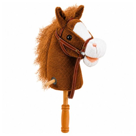 LEAN Toys Hobby Horse Koń Na Kiju Głowa Konia Dźwięki Galopu Rżenia Brązowy 100 cm