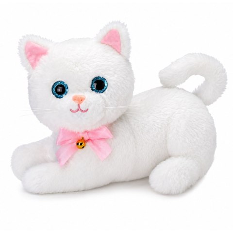 LEAN Toys Interaktywny Kotek z Butelką i Małymi Dźwięki Melodie Nagrywanie Biały